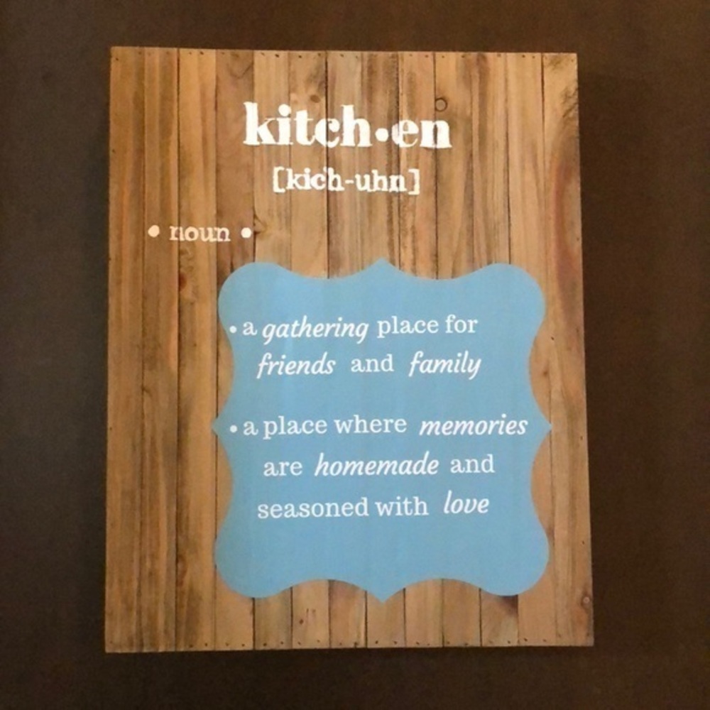 Wood Kitchen Sign
